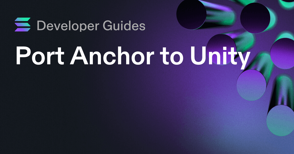 Port Anchor to Unity